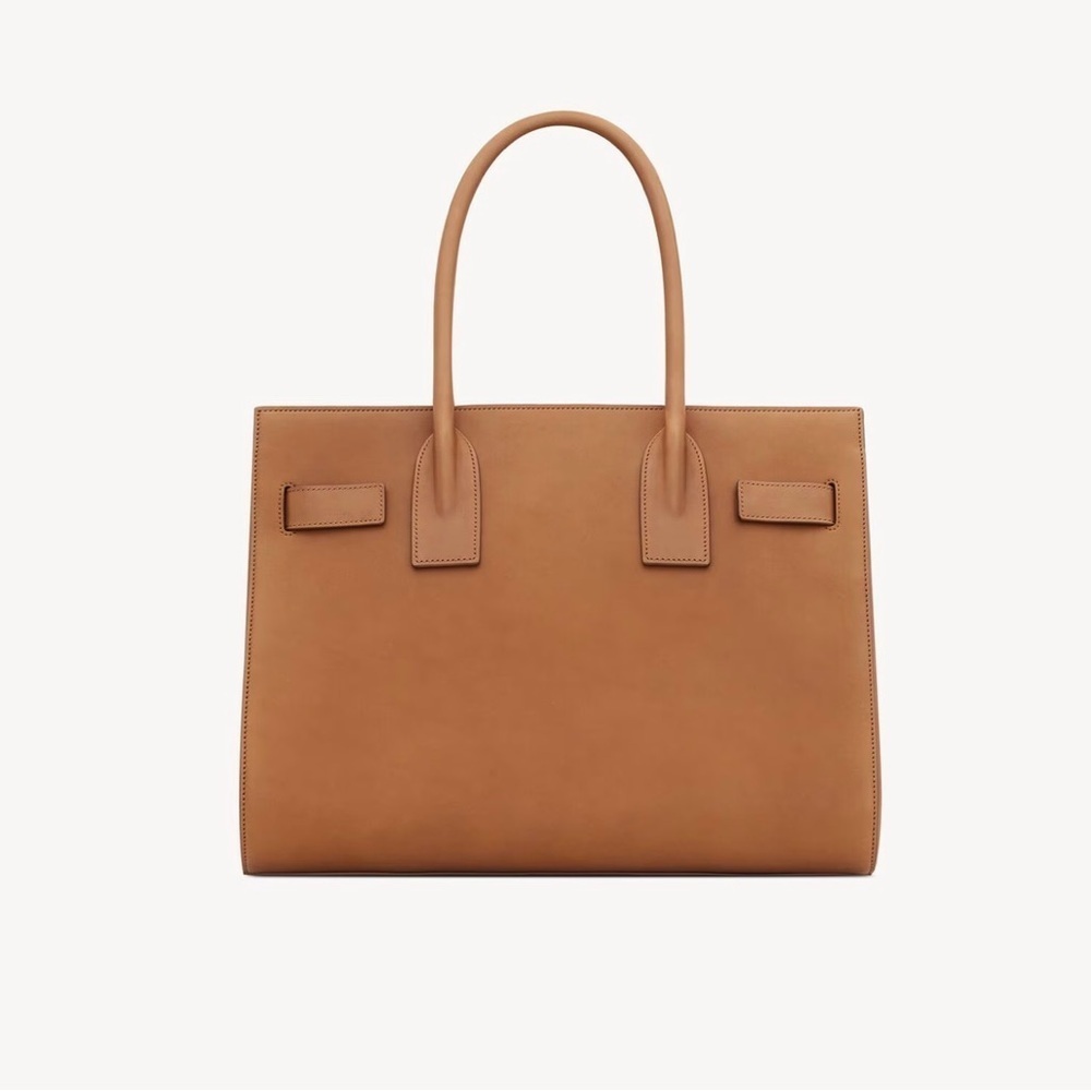 SAINT LAURENT 
SAC DE JOUR IN SUPPLE VEGETABLE LEATHER - Picture 2 of 10
